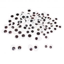 yeux adhesifs ovales noirs o10 a 15 mm 100 pieces