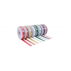 ruban satin 9 mm assortiment 8 couleurs 10 m