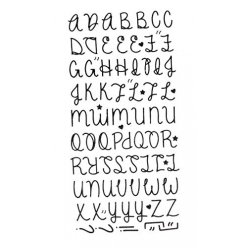 stickers alphabet paillete puffy noir
