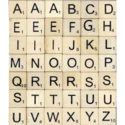 alphabet en bois scrabble 2 cm