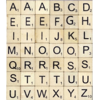 alphabet en bois scrabble 2 cm