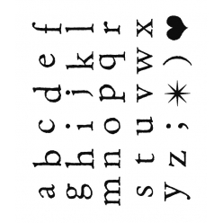 set tampons artemio alphabet antique minuscule