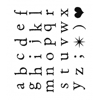 Set tampons Artemio alphabet antique minuscule Artemio 
