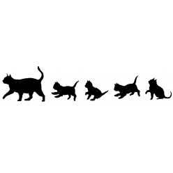 tampon psx bordure petits chats 6x1 cm
