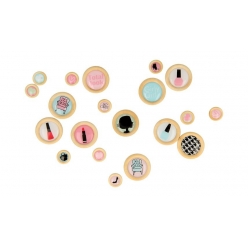bouton a coller fashionista 20 pieces
