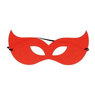 masque en feutrine star rouge