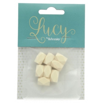 perle bois lucy polygone 106x158mm 8 pieces
