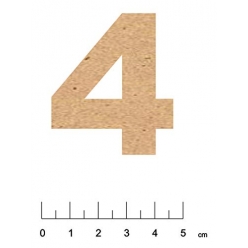 chiffre en bois mdf adhesif 5 cm chiffre 4