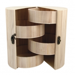 boite pour bijoux en bois milano o 15 cm  hauteur 21 cm
