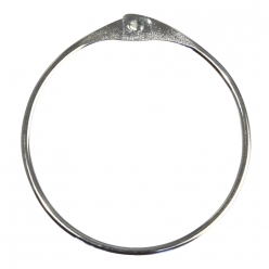 anneau en metal ouvrable o 60 mm argent
