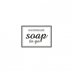 tampon en bois handmade soap to go 3x4cm