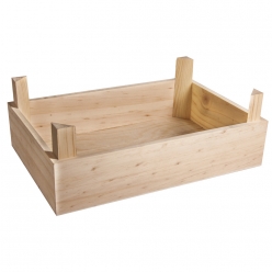 caisse en bois aspect lattes 28x19 cm