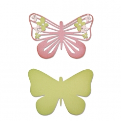 Sizzix Thinlits dies - Butterfly flower 2 pièces