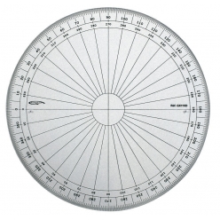 rapporteur cercle entier degres o 15 cm