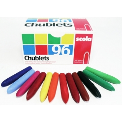 boite de 96 crayons a cire assortis chubblets