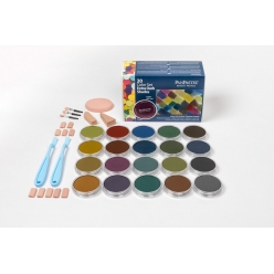 panpastel set de 20 couleurs outils  teintes ultra  sombres