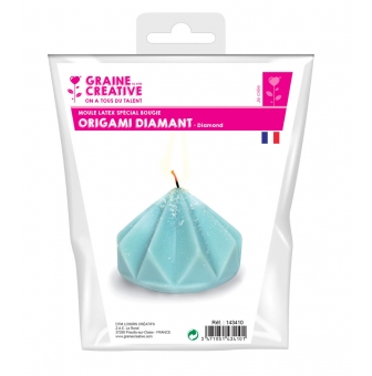 moule a bougie en latex origami diamant 8 cm