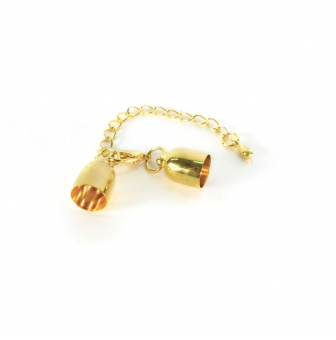 embout cloche avec fermoir bronze 8mm