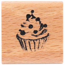 tampon en bois cupcake