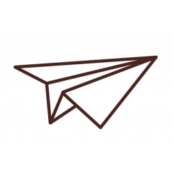 tampon en bois avion origami