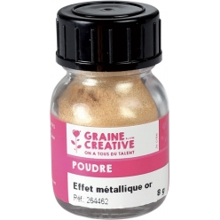 poudre effet metallique or