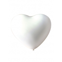 ballons de baudruche gonflables blanc coeur x10