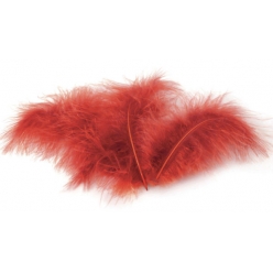 plumes marabout rouges 10 plumes 18cm