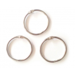 anneaux en metal ouvrable o 40 mm argent x5