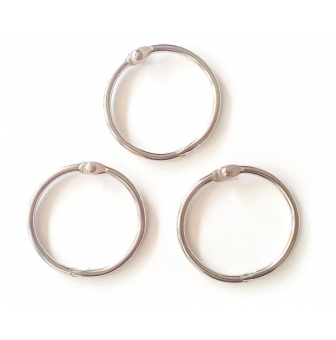 anneaux en metal ouvrable o 40 mm argent x5