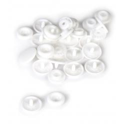 boutons pression resine blanc 10 boutons