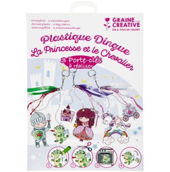 kit princesse et chevalier pour 3 porte cles