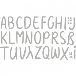 matrice de decoupe freehand alphabet maj 24 cm