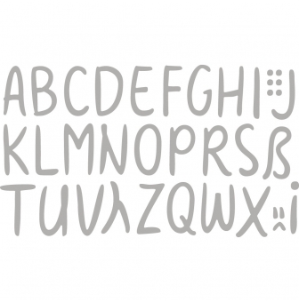matrice de decoupe freehand alphabet maj 24 cm