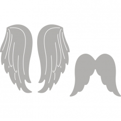 pochoir d embossage ailes d ange 3 et 47cm 2 pieces