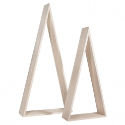 cadre en bois triangle 20 et 26 cm