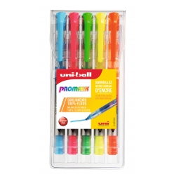 surligneurs pointe biseautee 5 pieces
