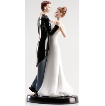 figurine gateau de mariage maries romantiques 16cm