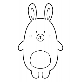 tampon en bois lapin