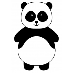 tampon en bois panda