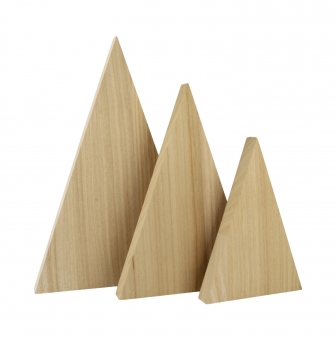 sapins triangles en bois 3 pieces