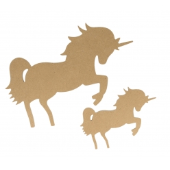 forme en mdf silhouette licorne 25cm