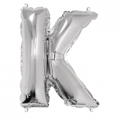 ballon en aluminium lettre k argente 40cm