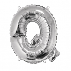 ballon en aluminium lettre q argente 40cm