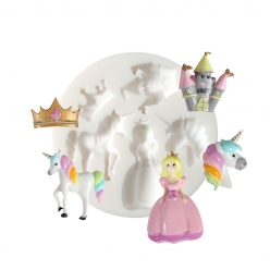 Moule en silicone (mini) Licorne Princesse