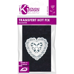 transfert thermocollant dentelle coeur n3 75x7 cm