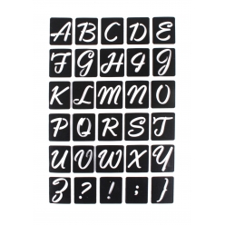 Pochoir adhésif Alphabet Script 14x20 cm
