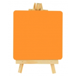 chevalet et ardoise orange 10x10 cm