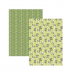 Washi paper Papier adhésif A4 2 feuilles panda bambou