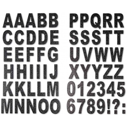 stickers carton alphabet chiffres 35 cm noir x 63 pieces