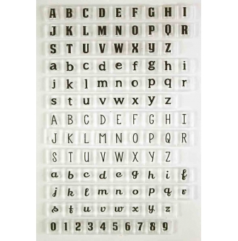 tampon transparent 5 a 7 mm alphabet chiffres 114 pieces